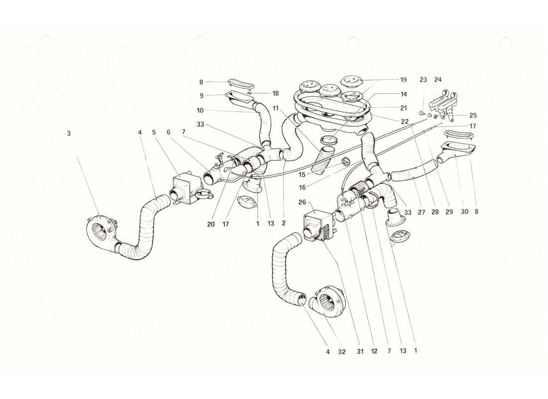 a part diagram from the ferrari 208 parts catalogue