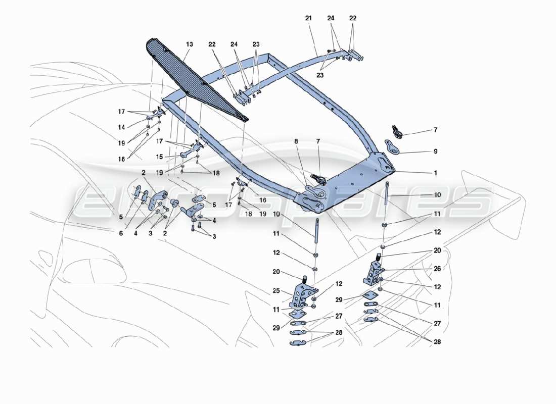 a part diagram from the ferrari 488 parts catalogue