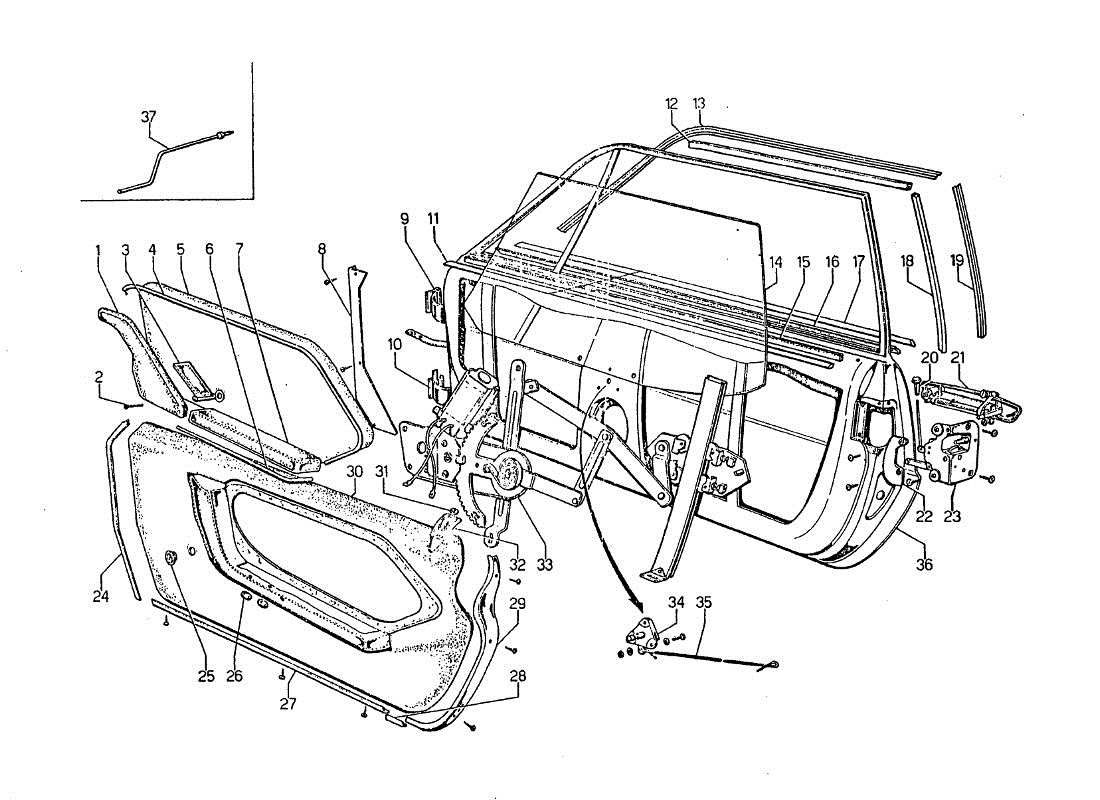 VIEW PARTS DIAGRAMS FROM THE LAMBORGHINI JARAMA PARTS CATALOGUE a part diagram from the lamborghini jarama parts catalogue