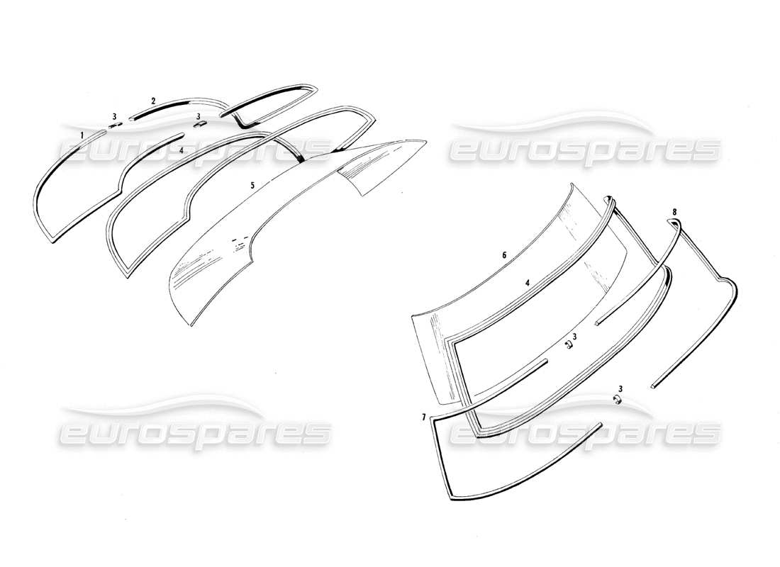 a part diagram from the maserati qtp.v8 4.7 (s1 & s2) 1967 parts catalogue