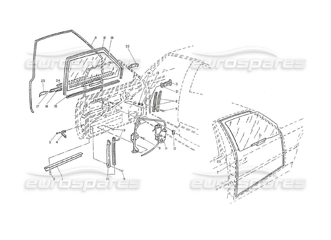 a part diagram from the maserati shamal parts catalogue