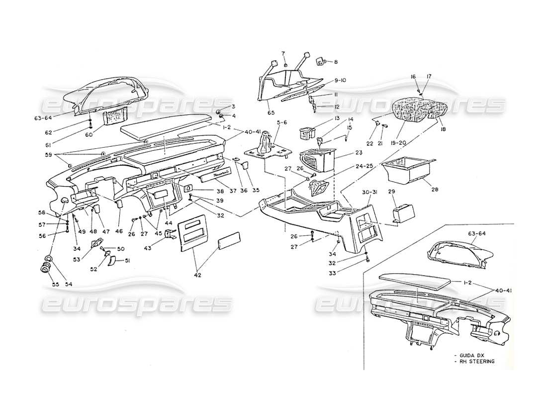 a part diagram from the maserati shamal parts catalogue