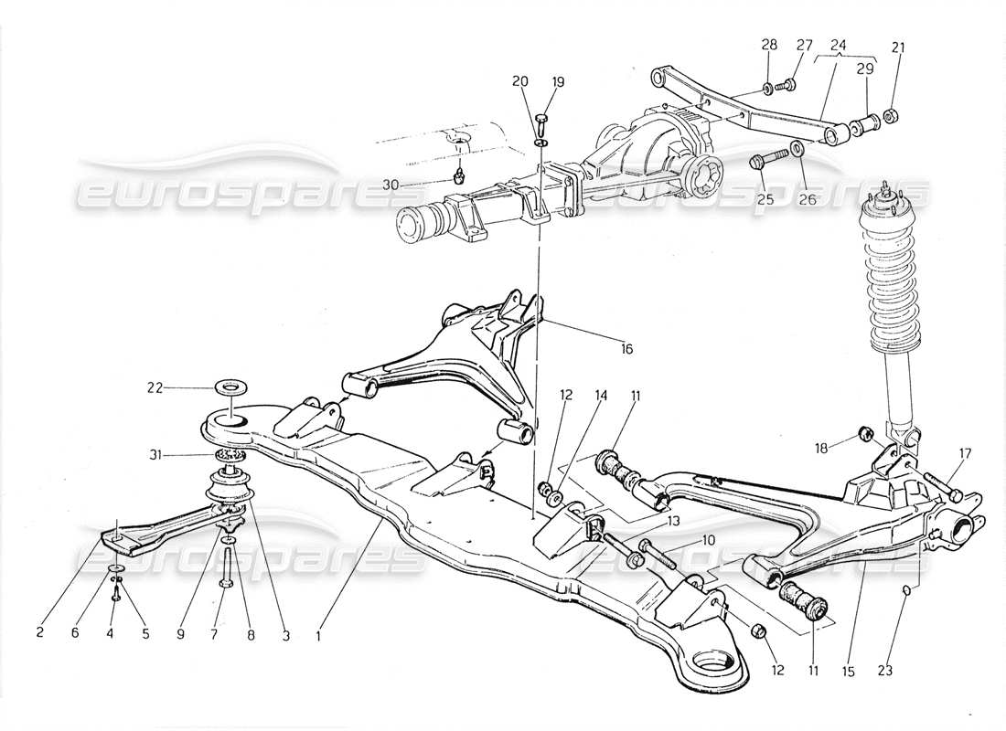 a part diagram from the maserati biturbo (1983-1995) parts catalogue