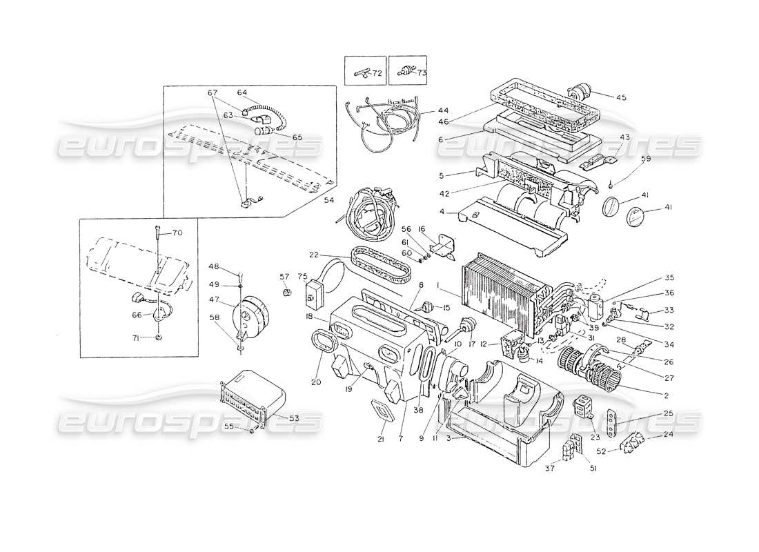 a part diagram from the maserati shamal parts catalogue