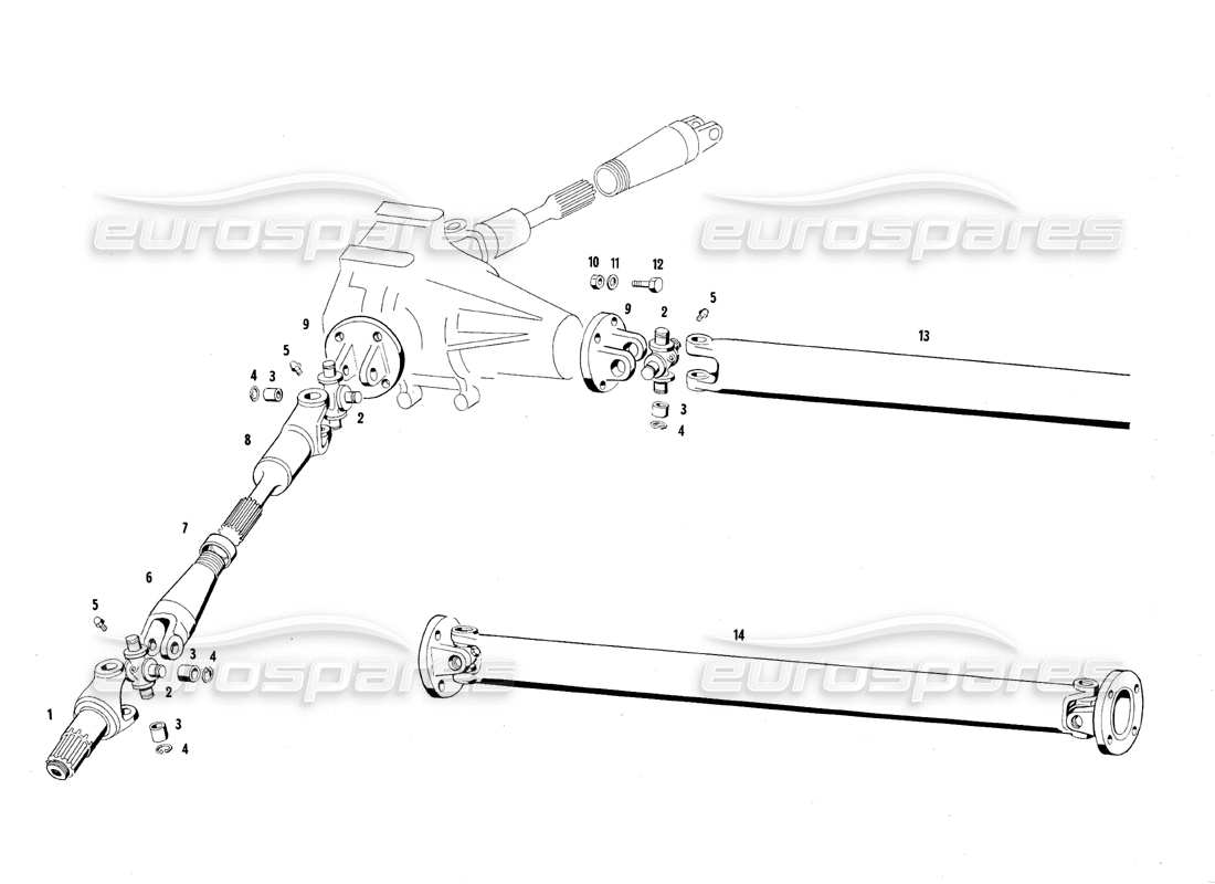 a part diagram from the maserati quattroporte (1967-1979) parts catalogue