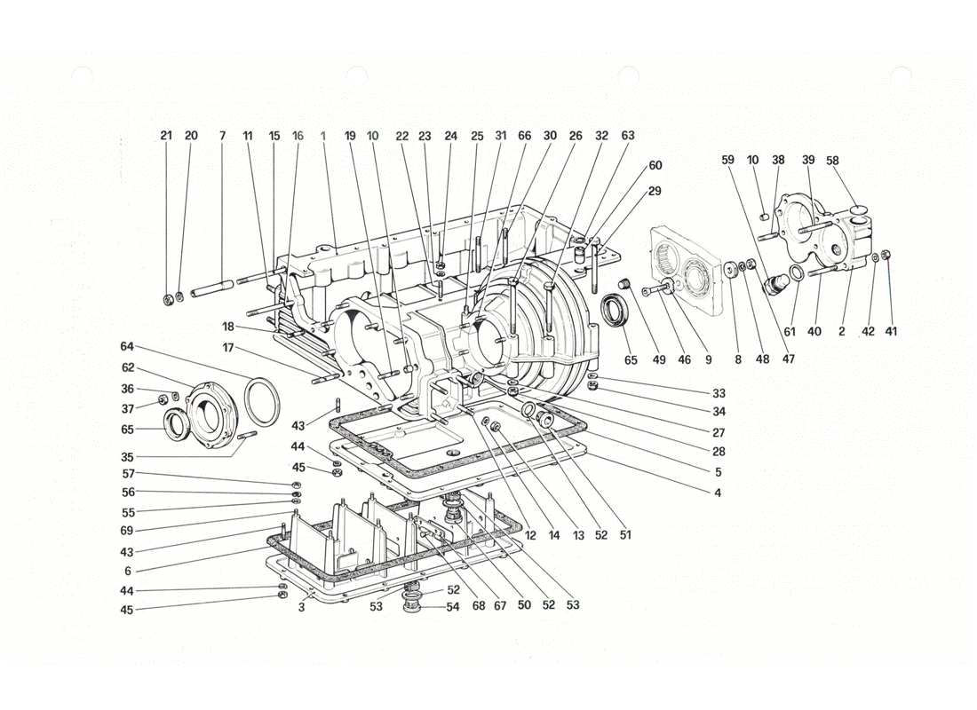 a part diagram from the ferrari 208 parts catalogue