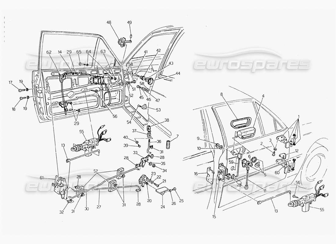 a part diagram from the maserati biturbo (1983-1995) parts catalogue