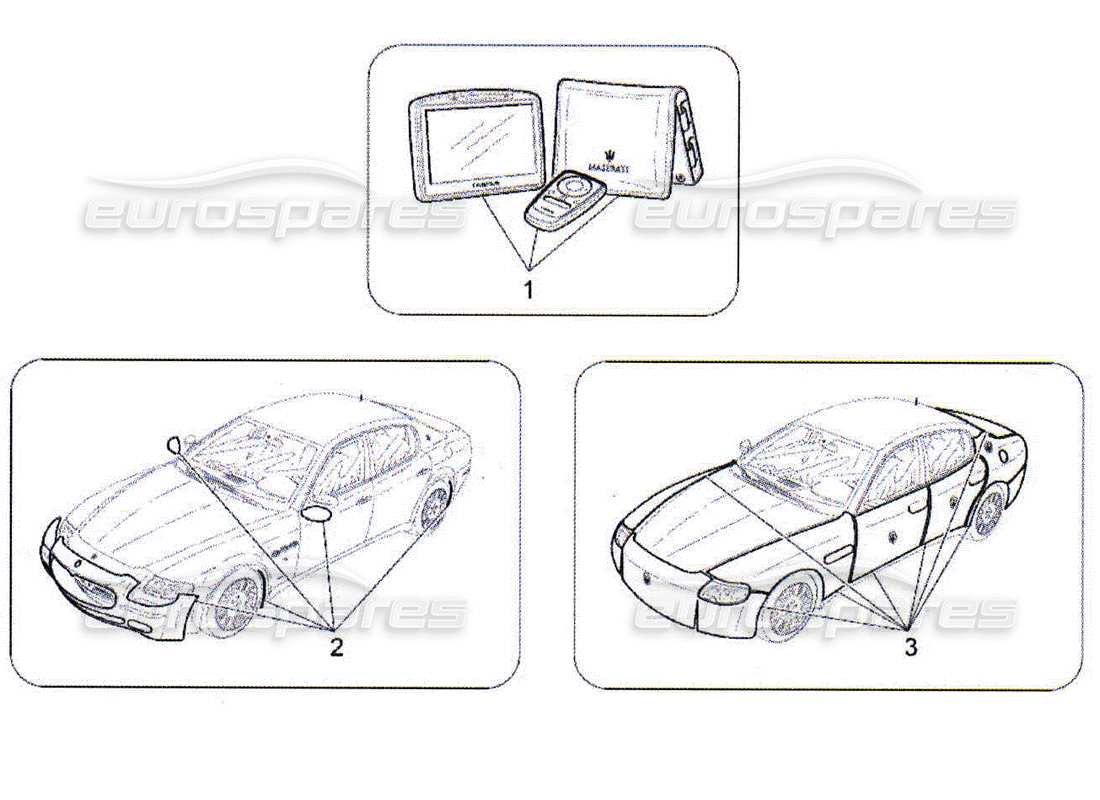 a part diagram from the maserati qtp. (2010) 4.2 parts catalogue