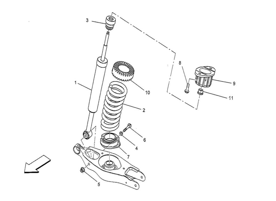 a part diagram from the maserati qtp. v8 3.8 530bhp 2014 parts catalogue