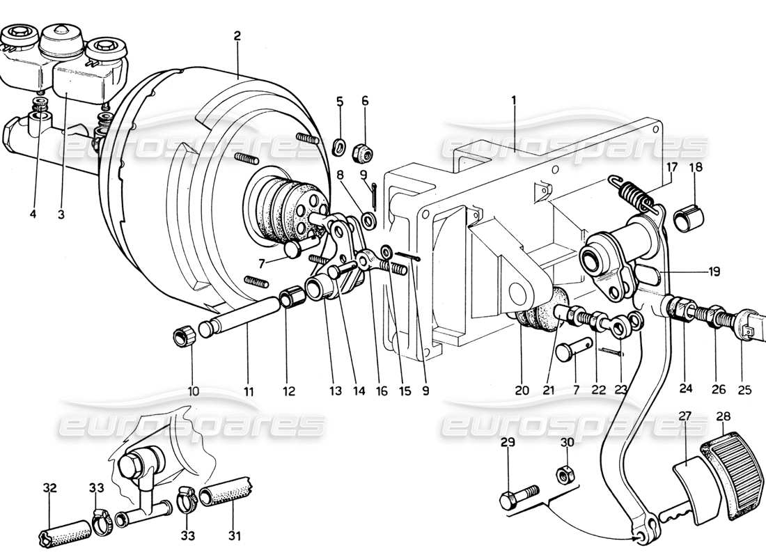 a part diagram from the ferrari 330 and 365 parts catalogue