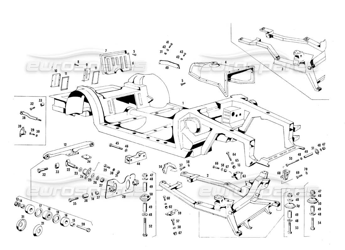 a part diagram from the maserati mexico parts catalogue