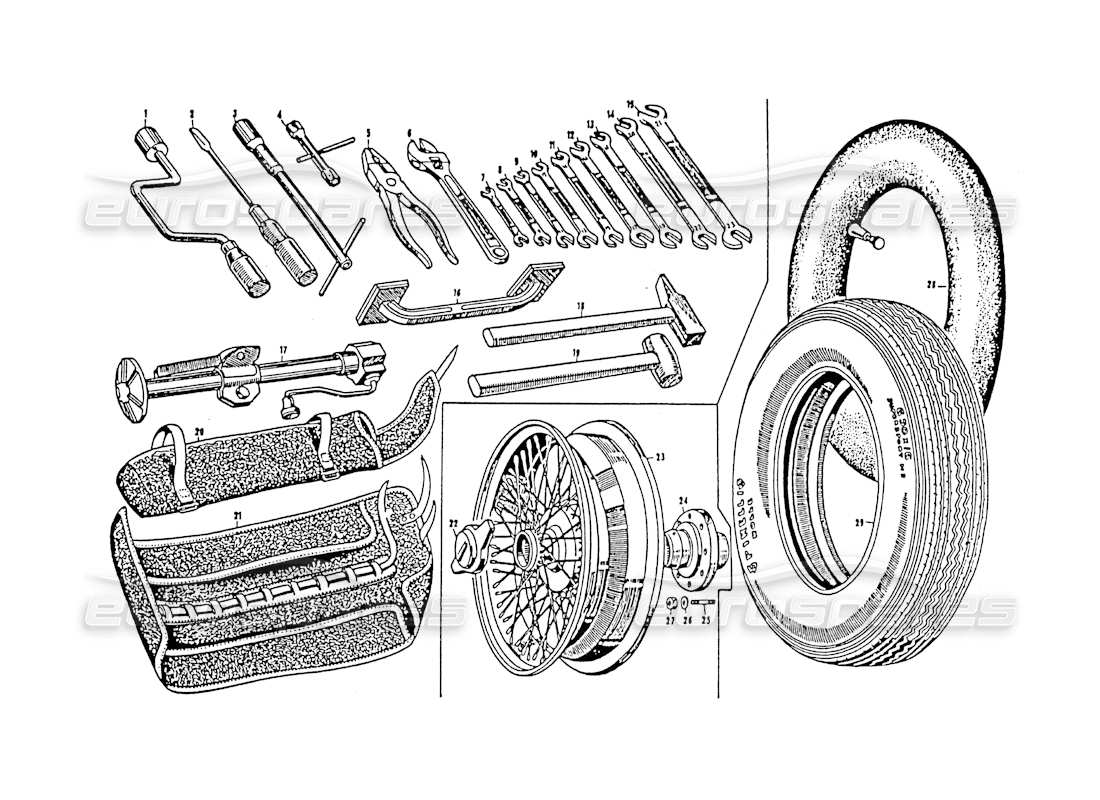 a part diagram from the maserati 3500 parts catalogue