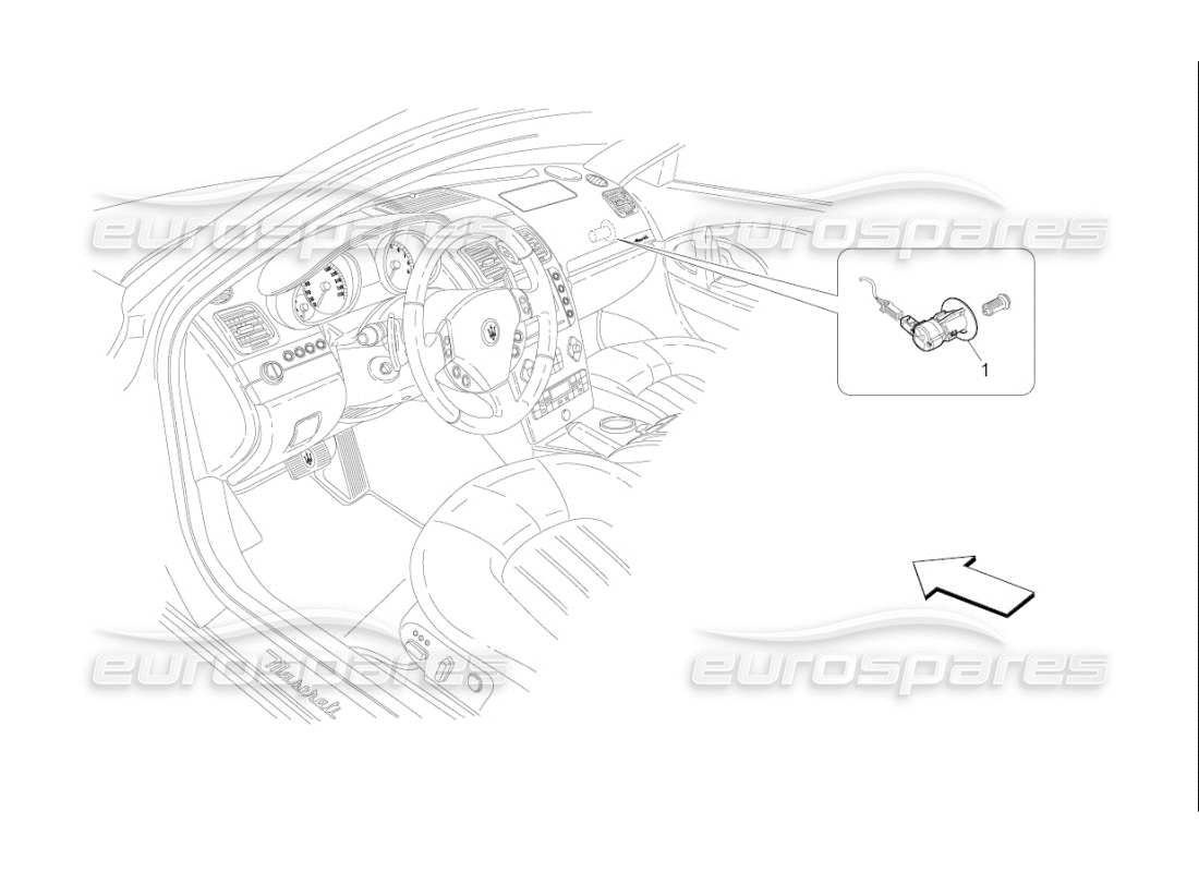 a part diagram from the maserati qtp. (2009) 4.7 auto parts catalogue