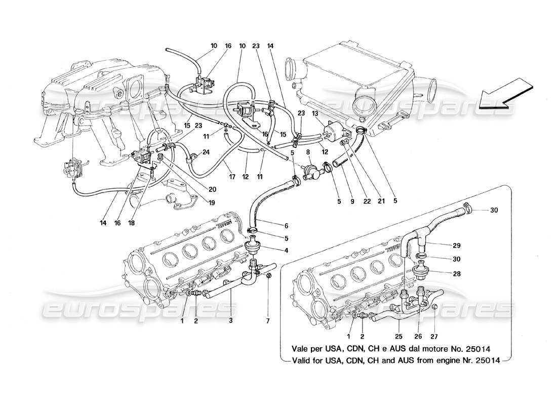 a part diagram from the ferrari 348 parts catalogue