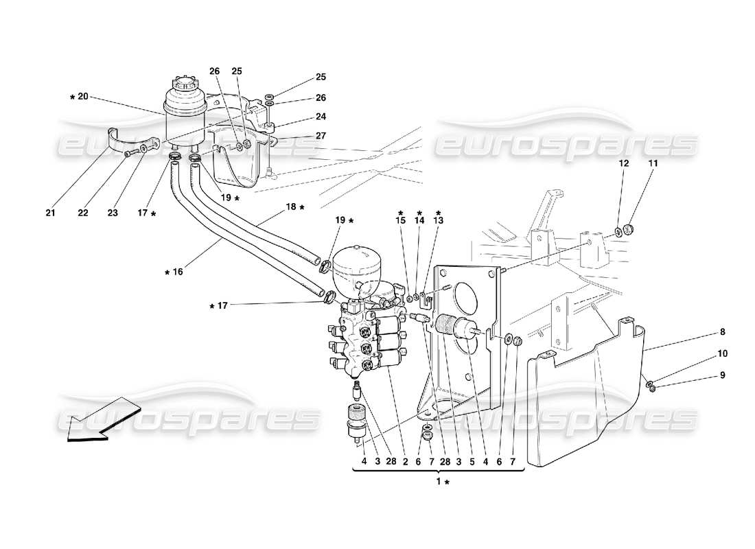 a part diagram from the ferrari 355 parts catalogue