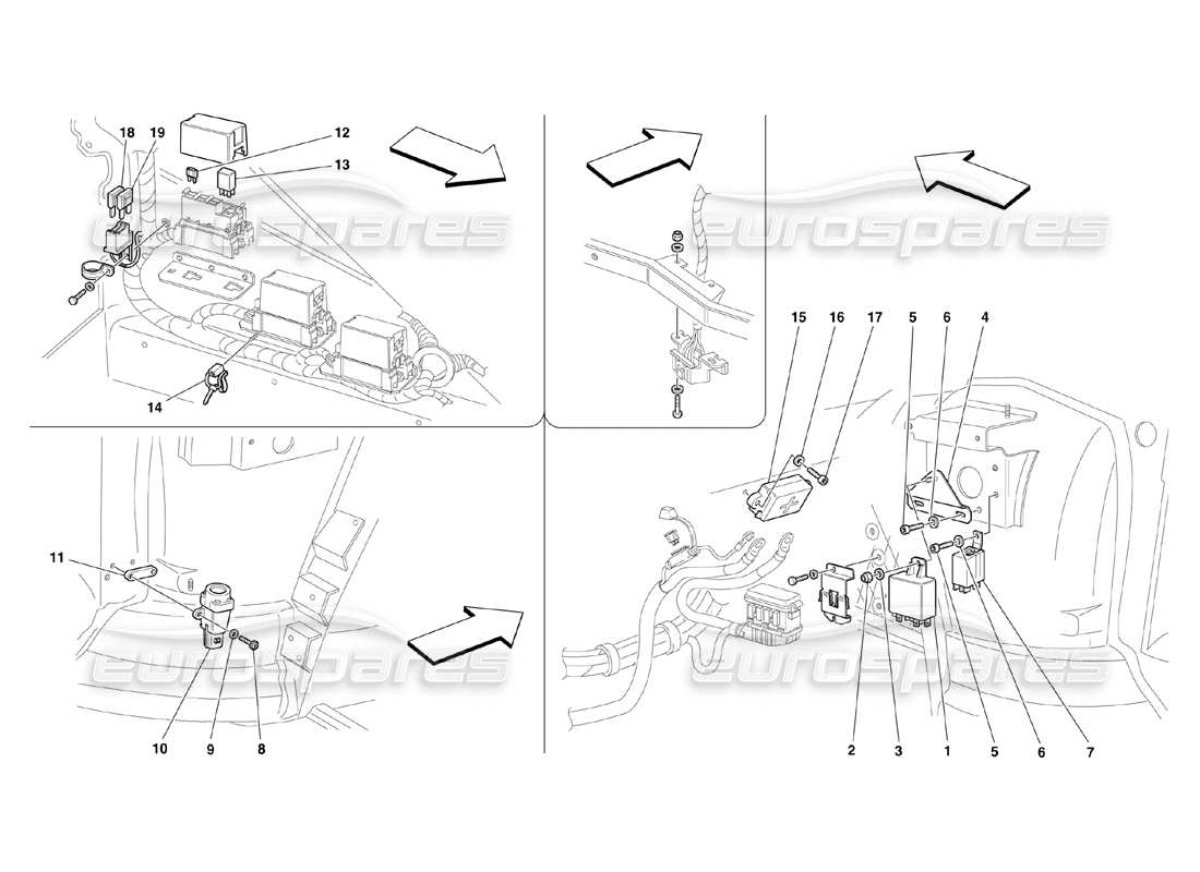 a part diagram from the ferrari 360 parts catalogue