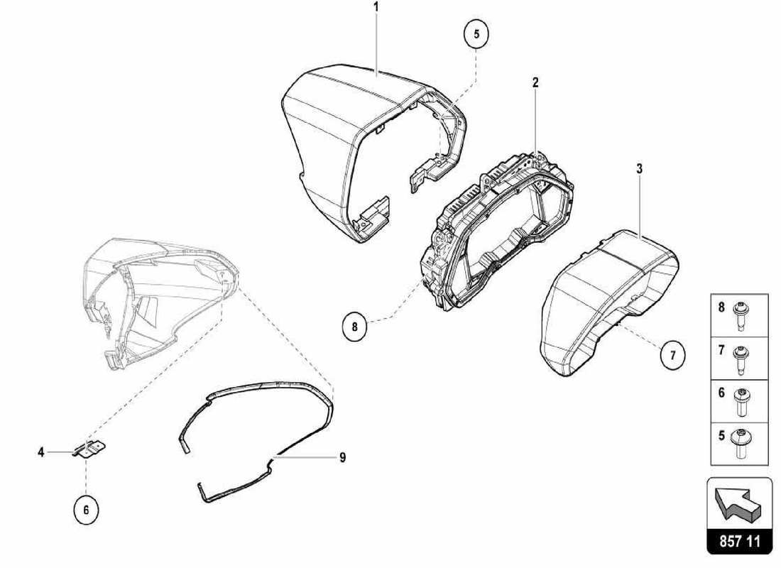 VIEW PARTS DIAGRAMS FROM THE LAMBORGHINI CENTENARIO PARTS CATALOGUE a part diagram from the lamborghini centenario parts catalogue