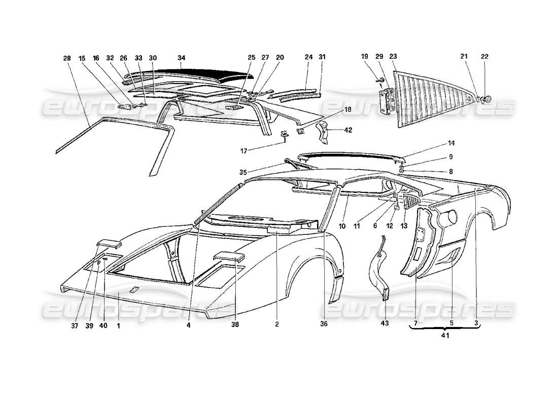 a part diagram from the ferrari 208 parts catalogue