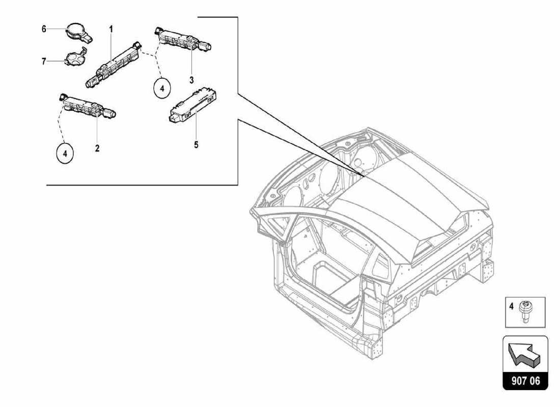 VIEW PARTS DIAGRAMS FROM THE LAMBORGHINI CENTENARIO PARTS CATALOGUE a part diagram from the lamborghini centenario parts catalogue
