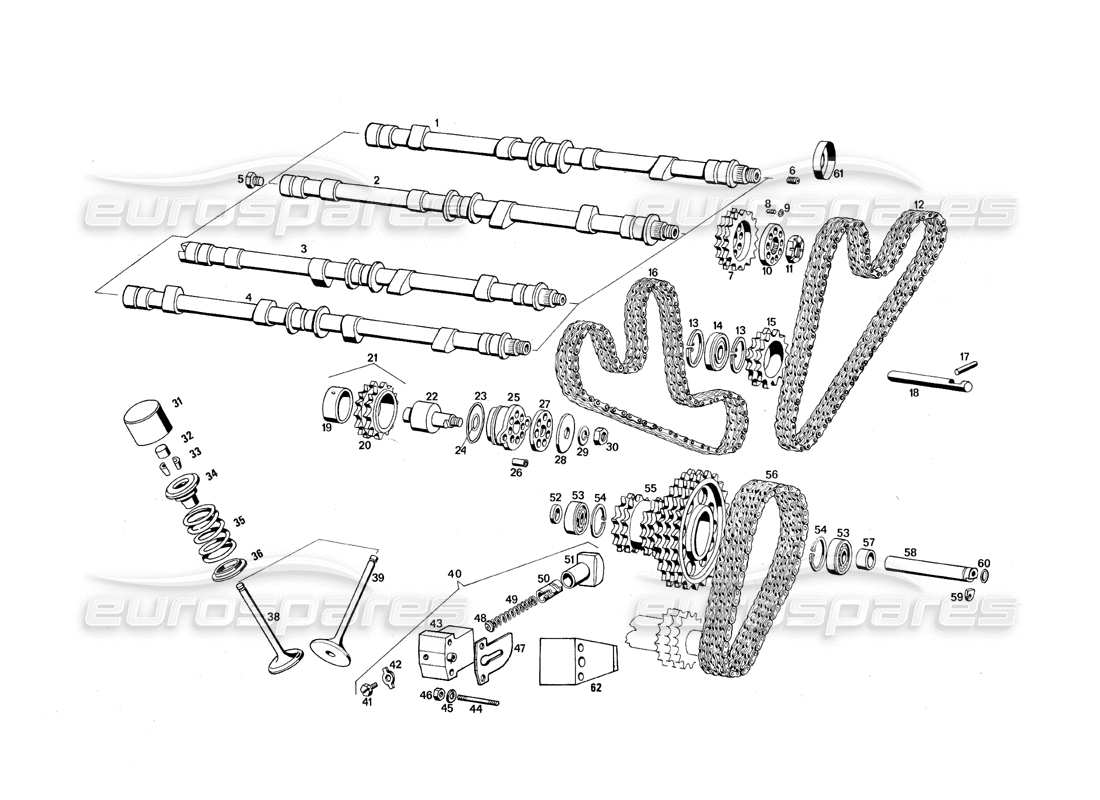 a part diagram from the maserati qtp.v8 4.9 (s3) 1979 parts catalogue