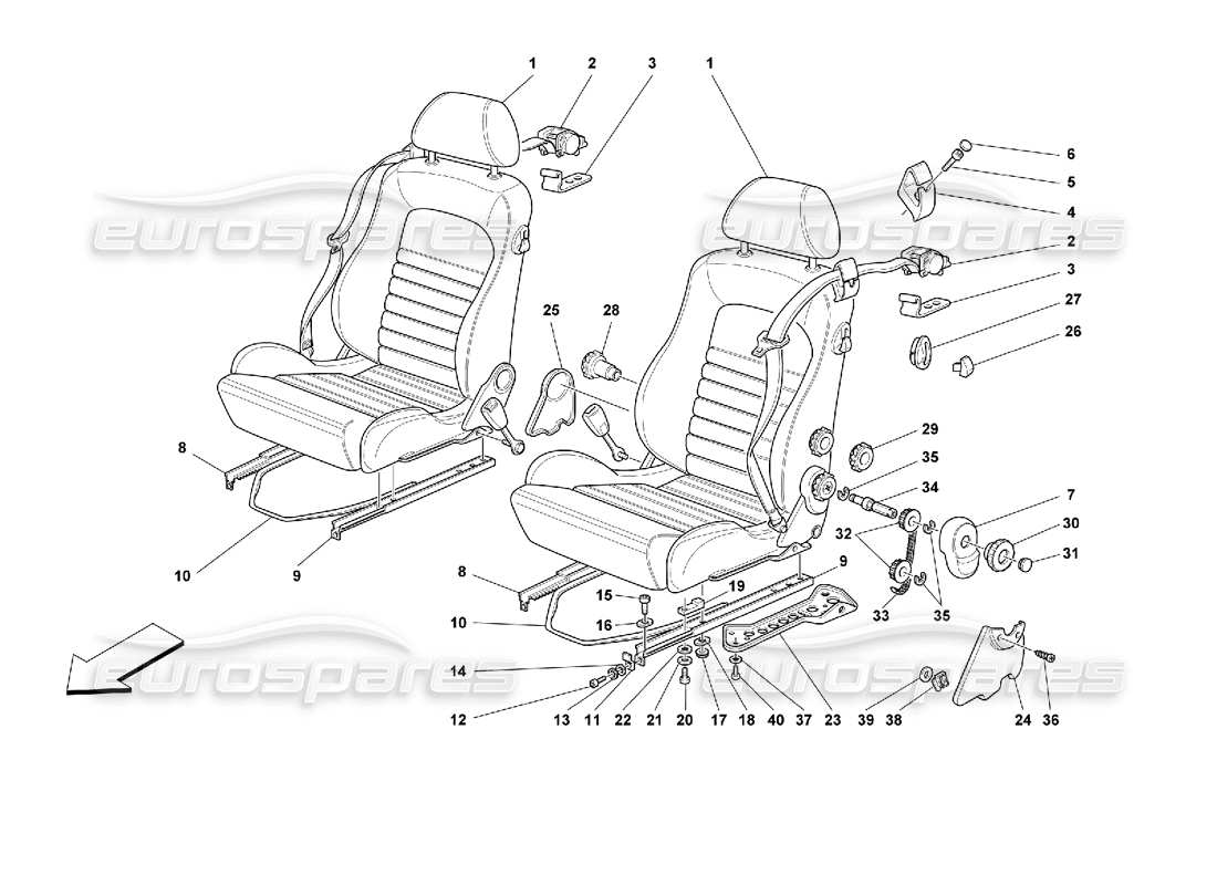 a part diagram from the ferrari 355 parts catalogue