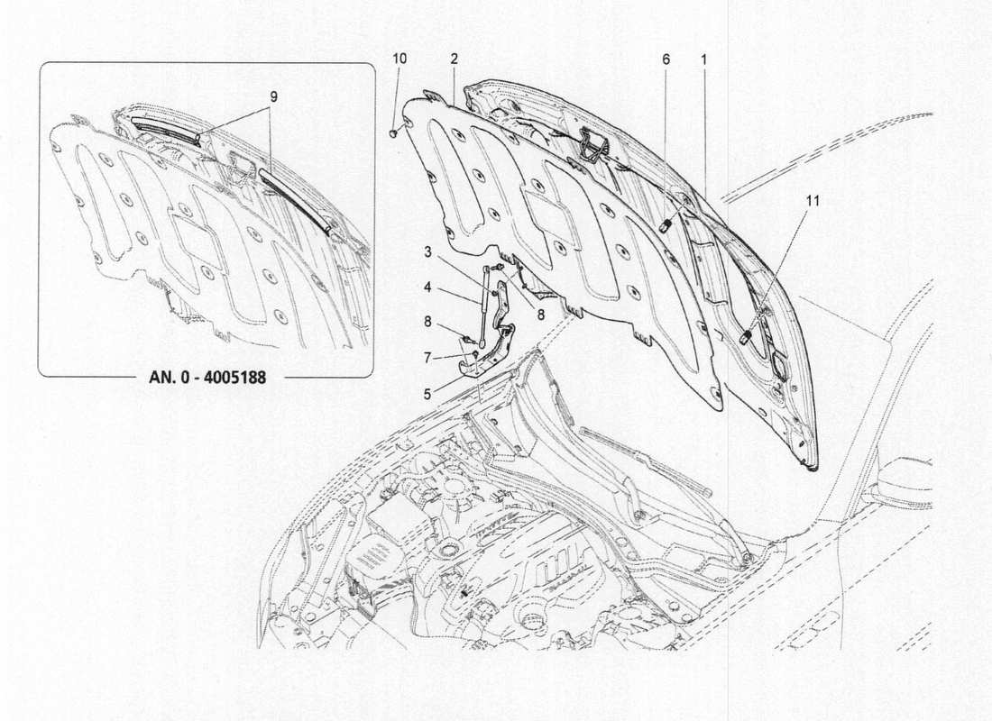 a part diagram from the maserati qtp. v6 3.0 bt 410bhp 2015 parts catalogue