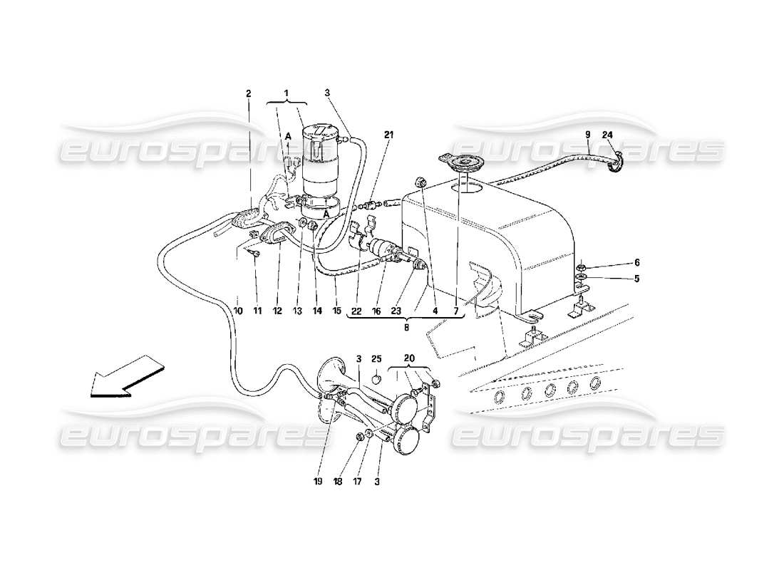 a part diagram from the ferrari 348 parts catalogue