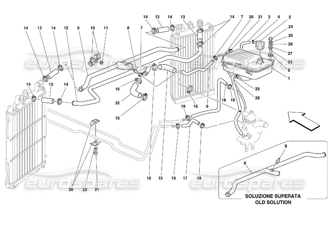 a part diagram from the ferrari 355 parts catalogue