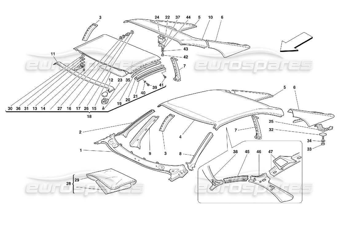 a part diagram from the ferrari 355 parts catalogue