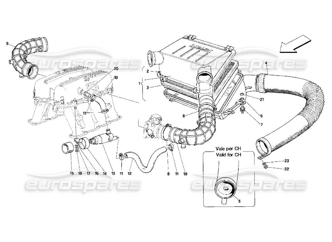 a part diagram from the ferrari 348 parts catalogue