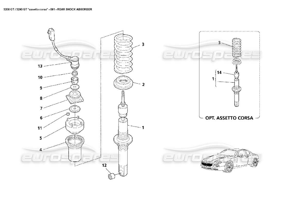 a part diagram from the maserati 3200 parts catalogue