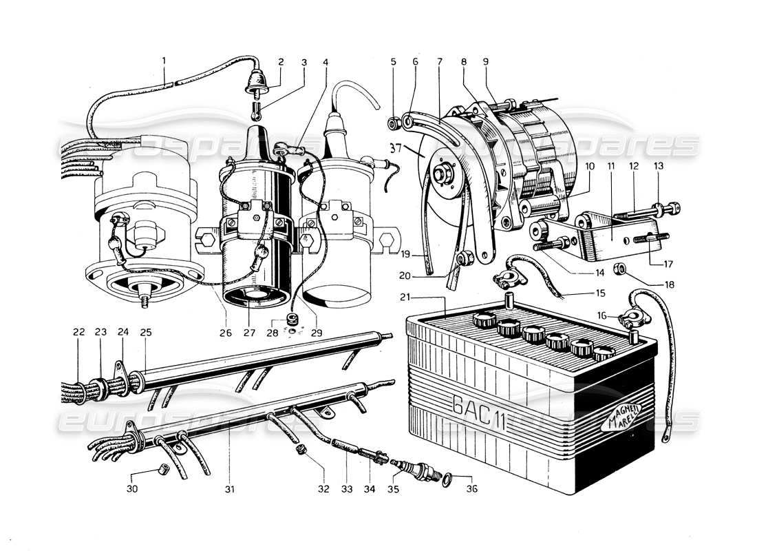 part diagram containing part number fht001