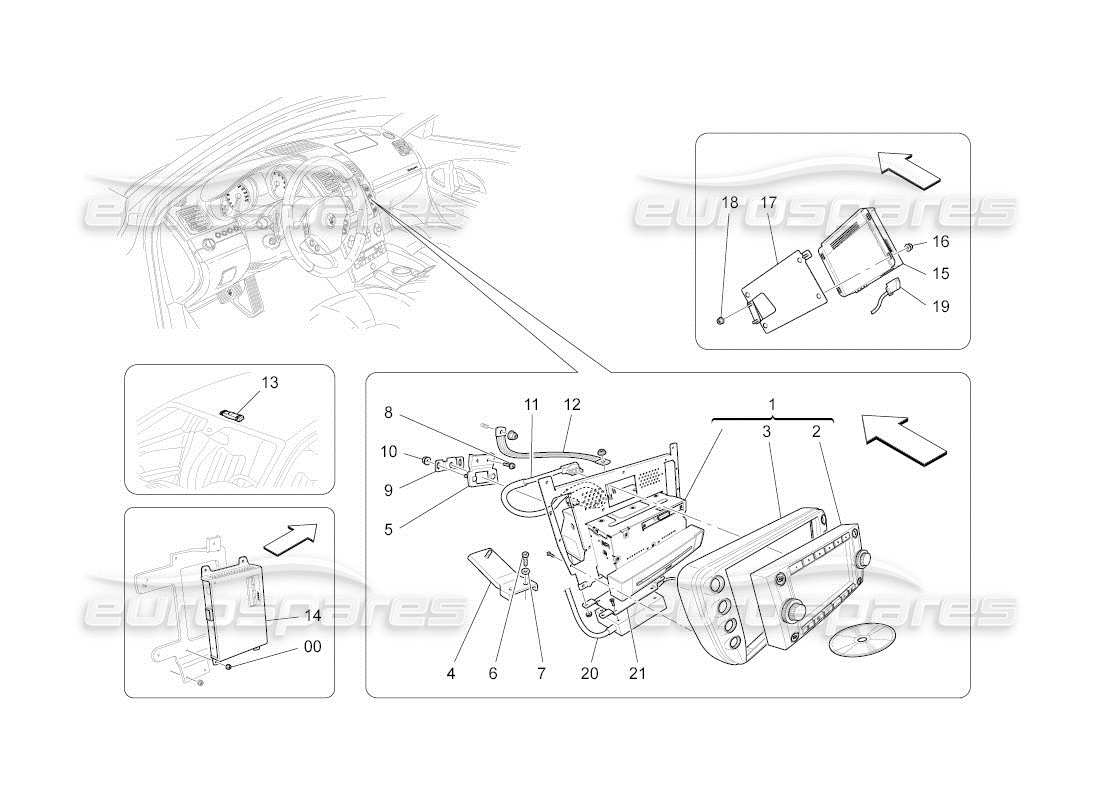 maserati qtp. (2010) 4.2 auto it system part diagram