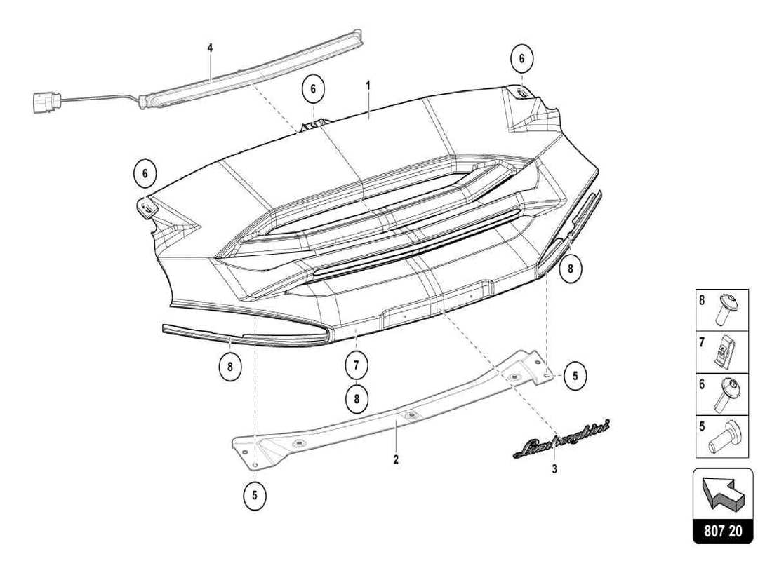 lamborghini centenario spider bumpers storage plate parts diagram