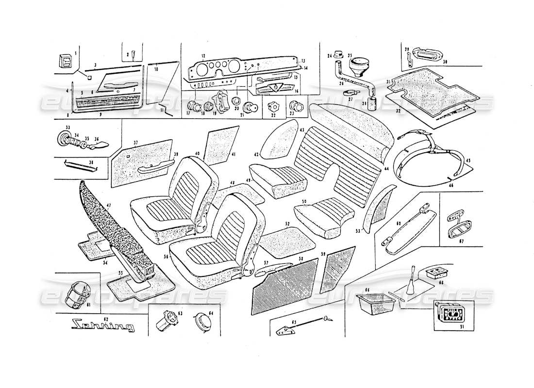 maserati 3500 gt interior appointments sebring parts diagram