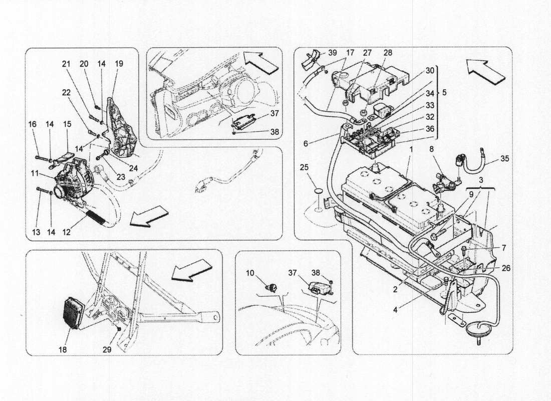 maserati qtp. v6 3.0 bt 410bhp 2wd 2017 energy generation and accumulation part diagram