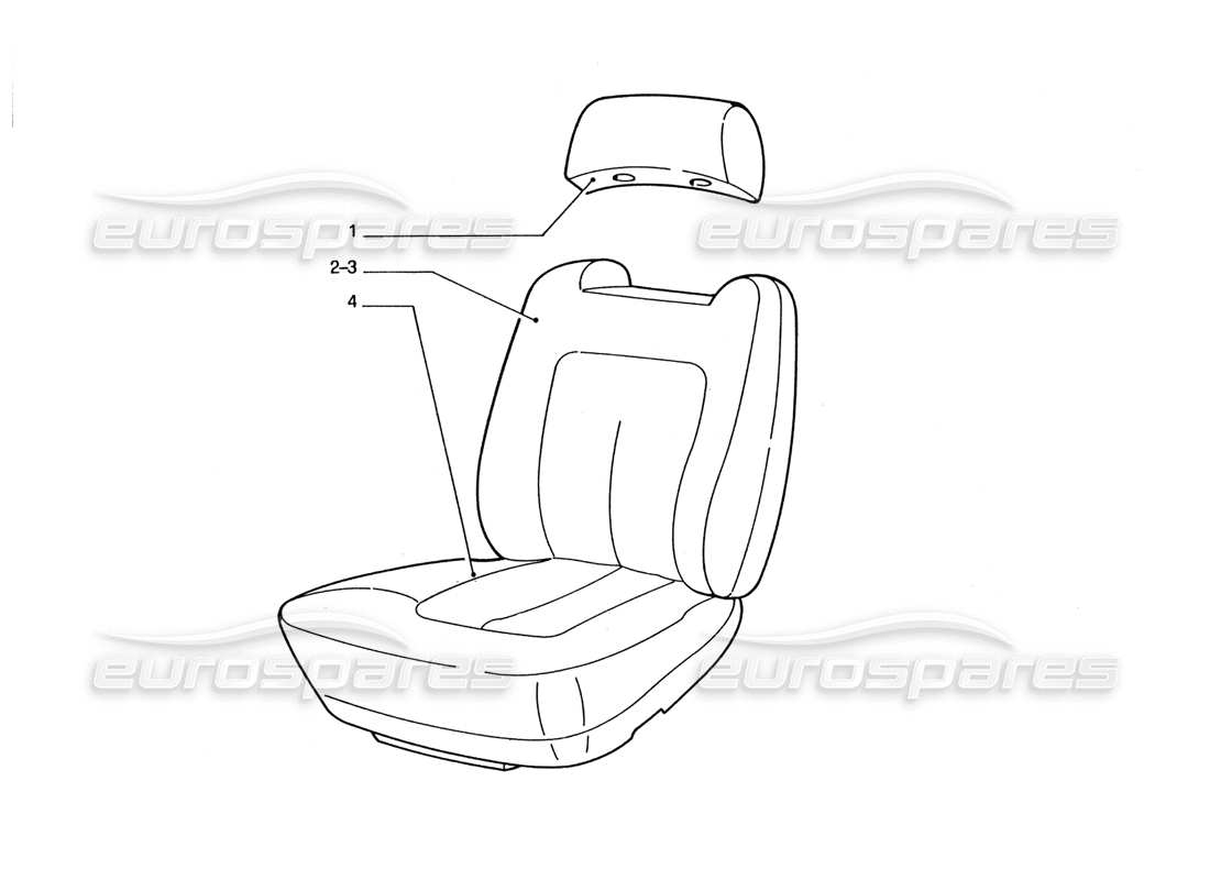 ferrari 412 (coachwork) seats (variations) parts diagram