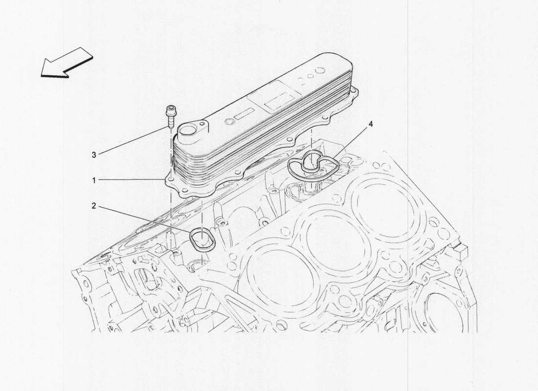 maserati qtp. v6 3.0 bt 410bhp 2wd 2017 heat exchanger part diagram