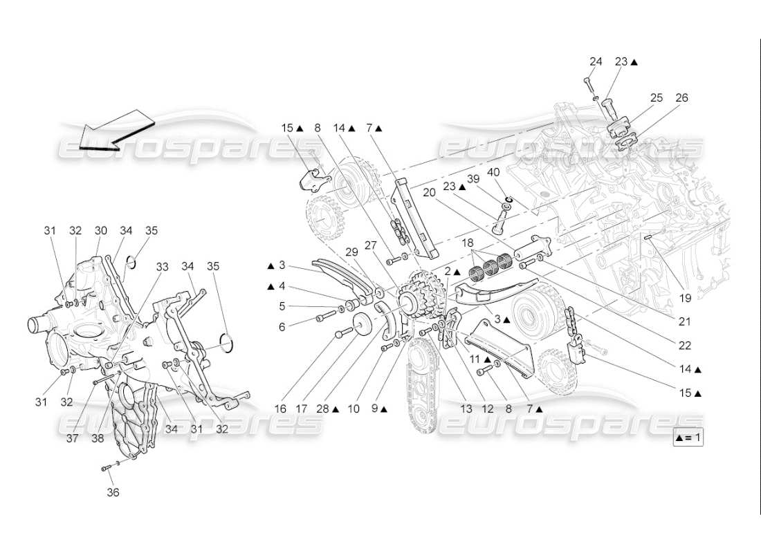 maserati qtp. (2009) 4.2 auto timing parts diagram