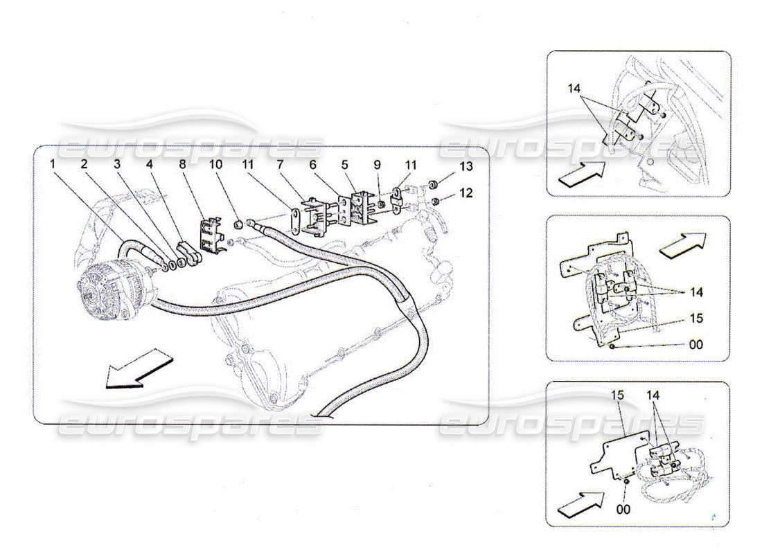 maserati qtp. (2010) 4.2 main wiring parts diagram