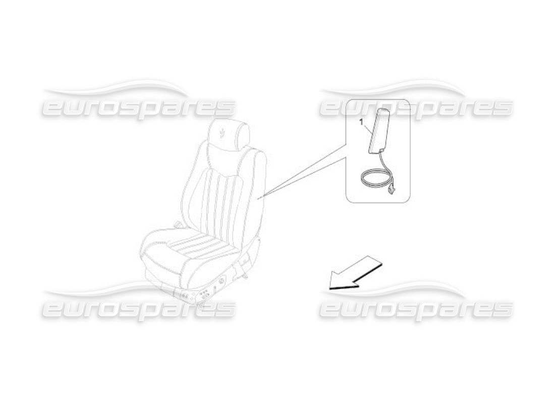 maserati qtp. (2005) 4.2 front side bag system part diagram