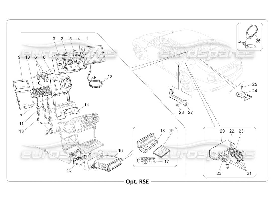 maserati qtp. (2009) 4.2 auto it system parts diagram