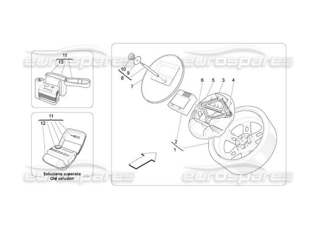 maserati qtp. (2005) 4.2 accessories provided part diagram