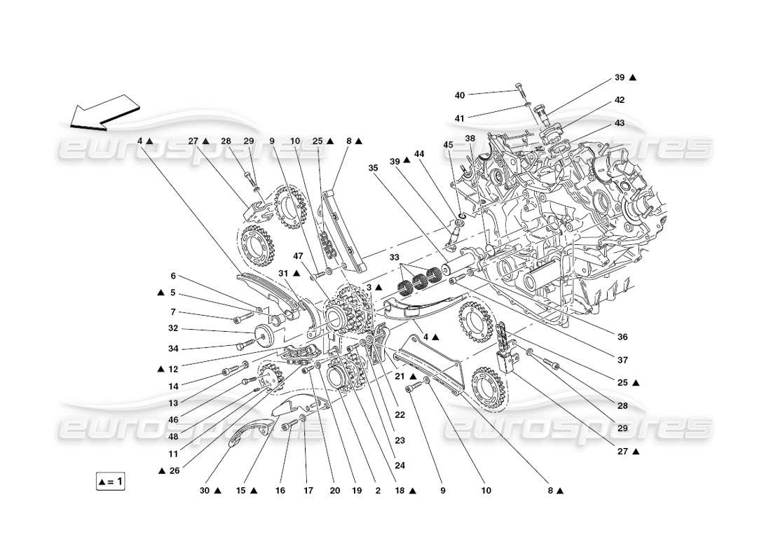 ferrari 430 challenge (2006) timing - controls parts diagram