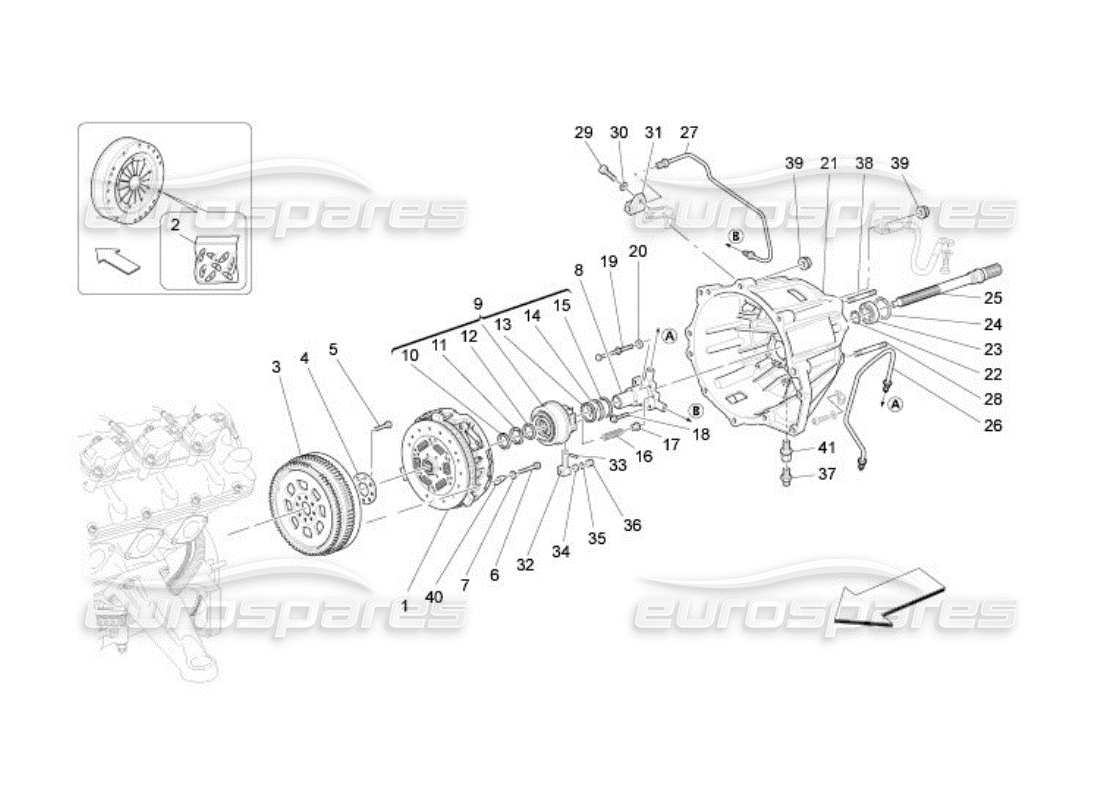 maserati qtp. (2005) 4.2 friction discs and housing for f1 gearbox part diagram