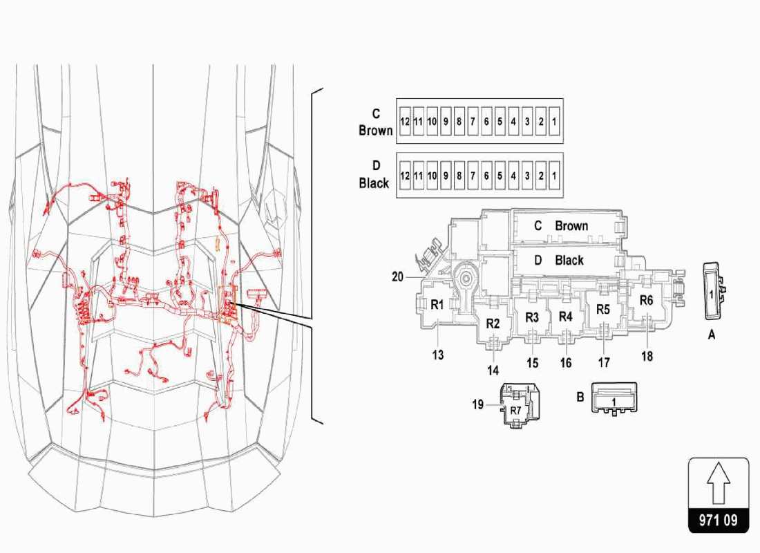 lamborghini centenario spider electrical system - fuses parts diagram