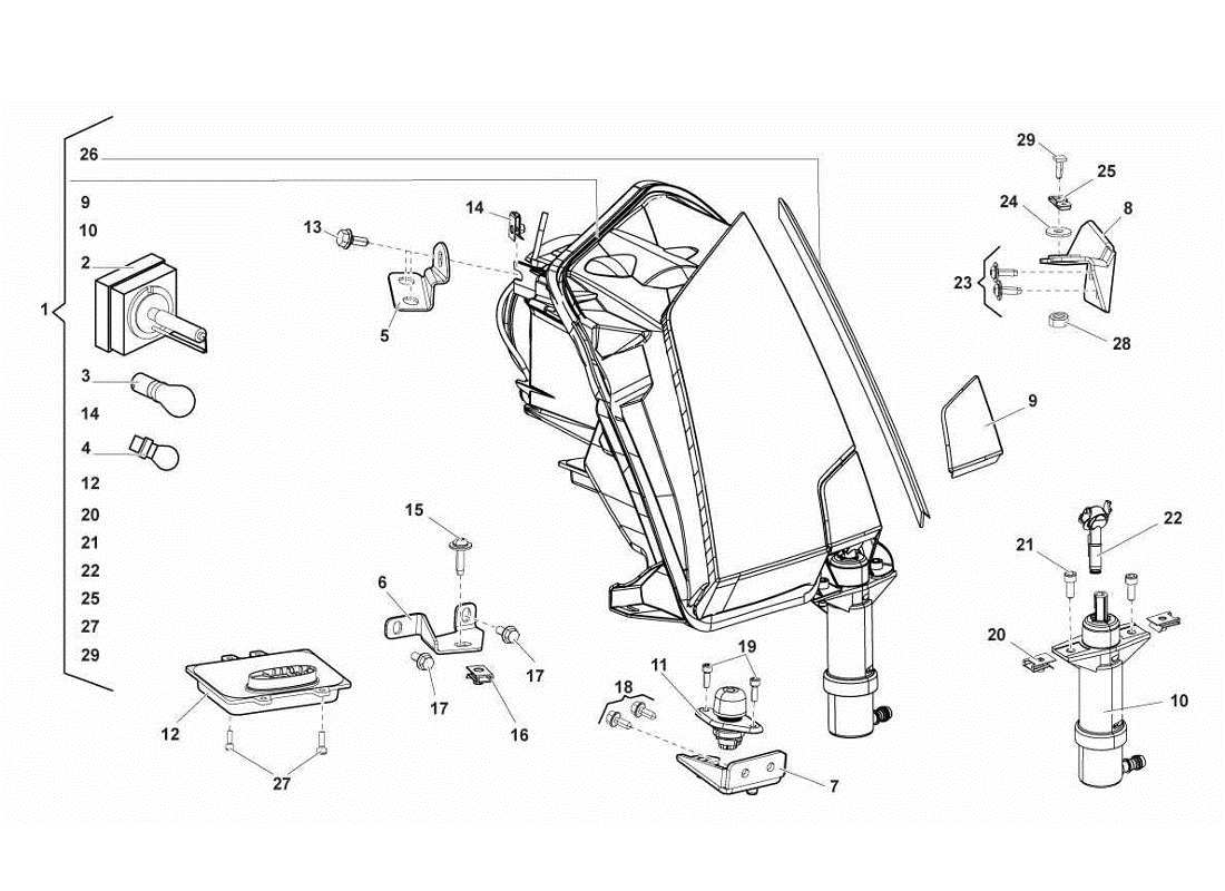 lamborghini gallardo lp560-4s update lights part diagram