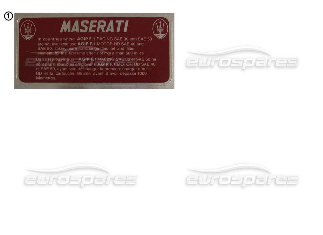 maserati miscellaneous maserati stickers - identification stickers parts diagram
