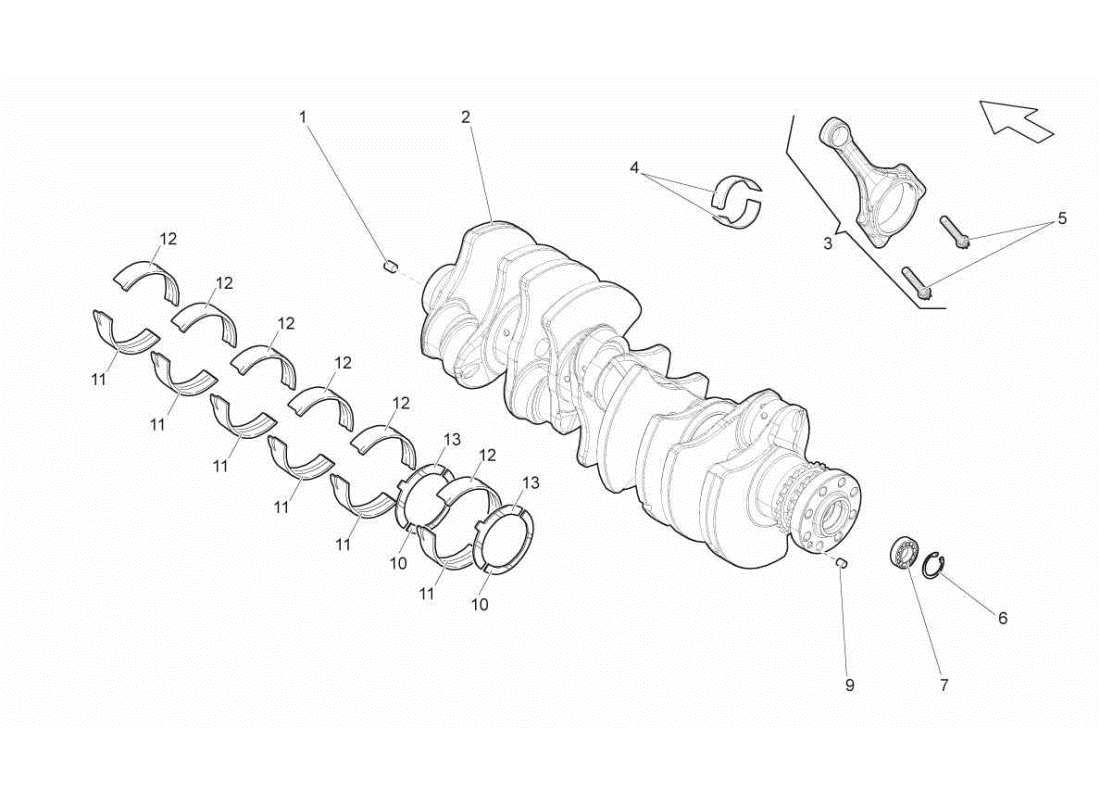 LAMBORGHINI GALLARDO STS II SC CRANKSHAFT - CONNECTING ROD PART DIAGRAM lamborghini gallardo sts ii sc crankshaft - connecting rod part diagram