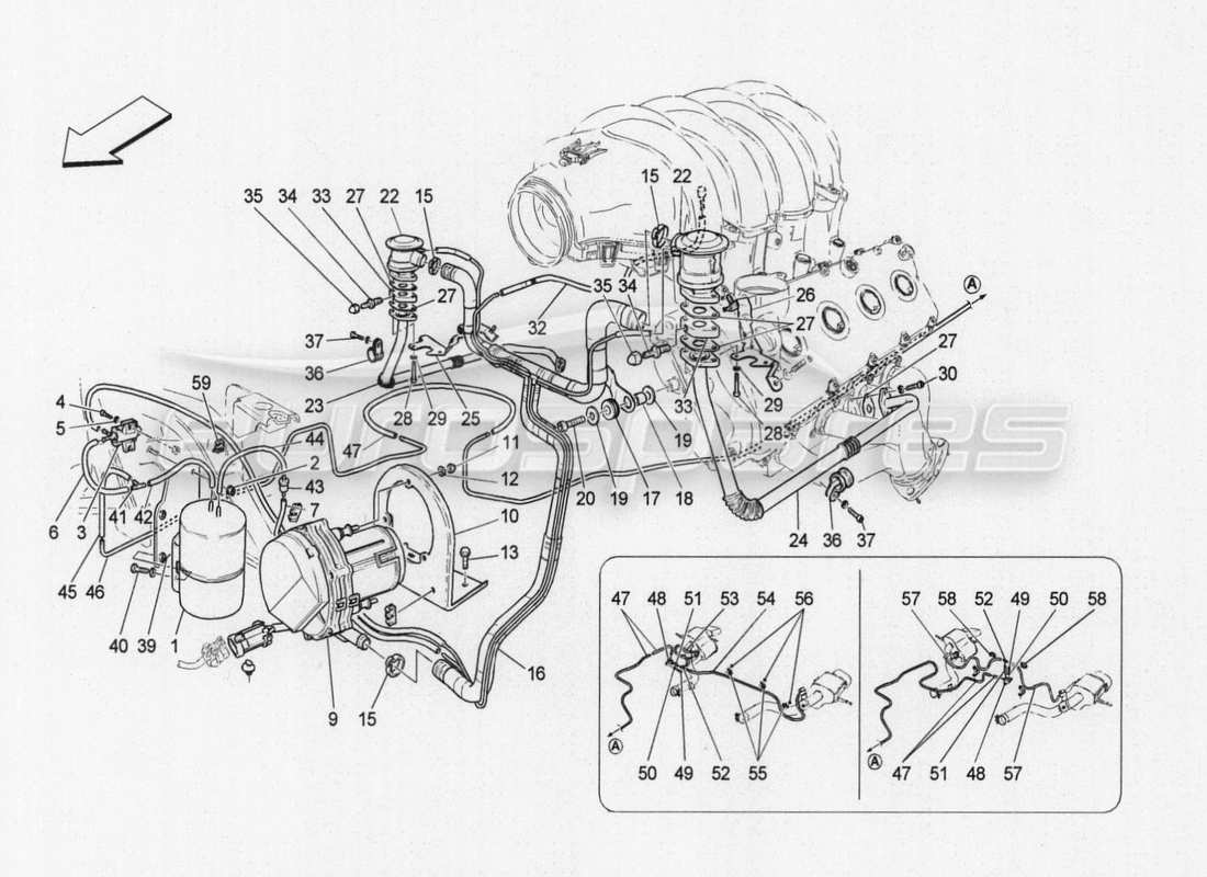 maserati granturismo special edition additional air system parts diagram